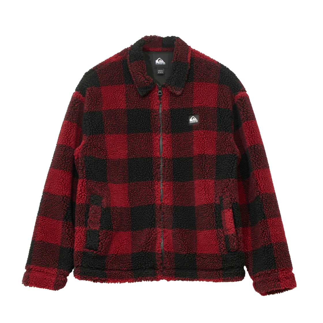 QF31JK061RED QUIKSILVER Check Patterned Fleece Jacket (QF31JK061RED)