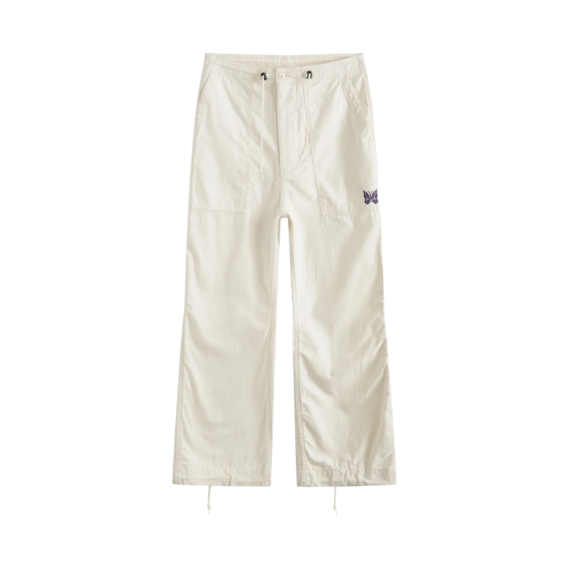 니들스 백 사틴 스트링 퍼티그 팬츠 폴리 화이트(Needles Back Sateen String Fatigue Pants White)