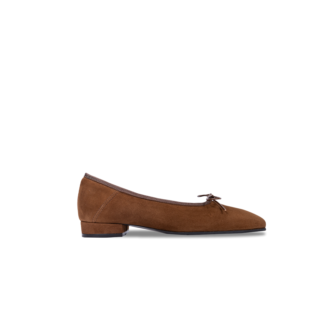 아포아 스퀘어 밴딩 플랫슈즈 스웨이드 브라운(APOA Square Banding Flat Shoes Suede brown)
