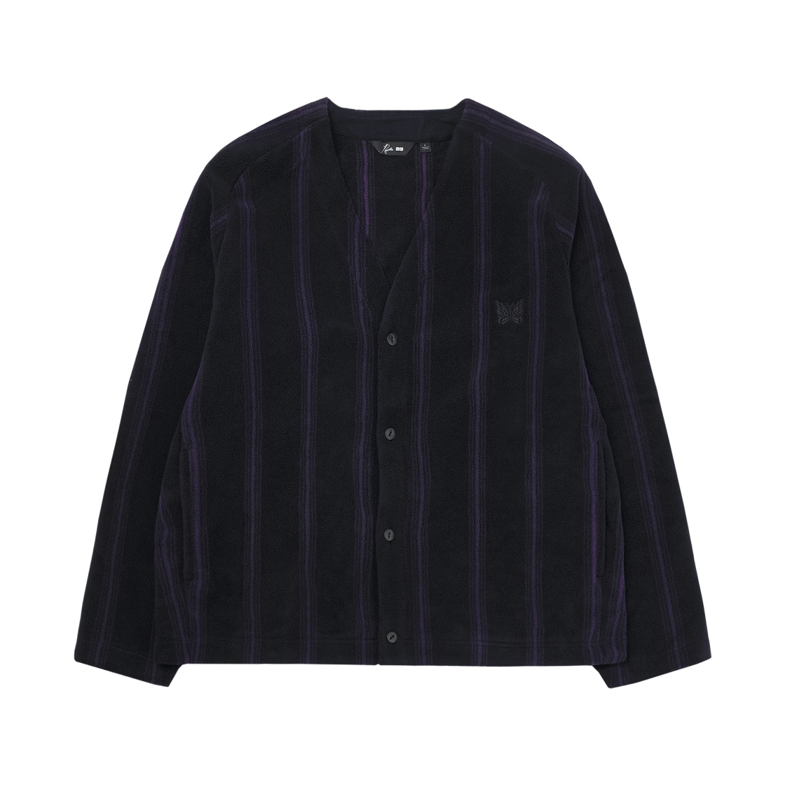 유니클로 x 니들스 플리스 오버사이즈 가디건 블랙 - KR(Uniqlo x Needles Fleece Oversized Cardigan Black - KR)