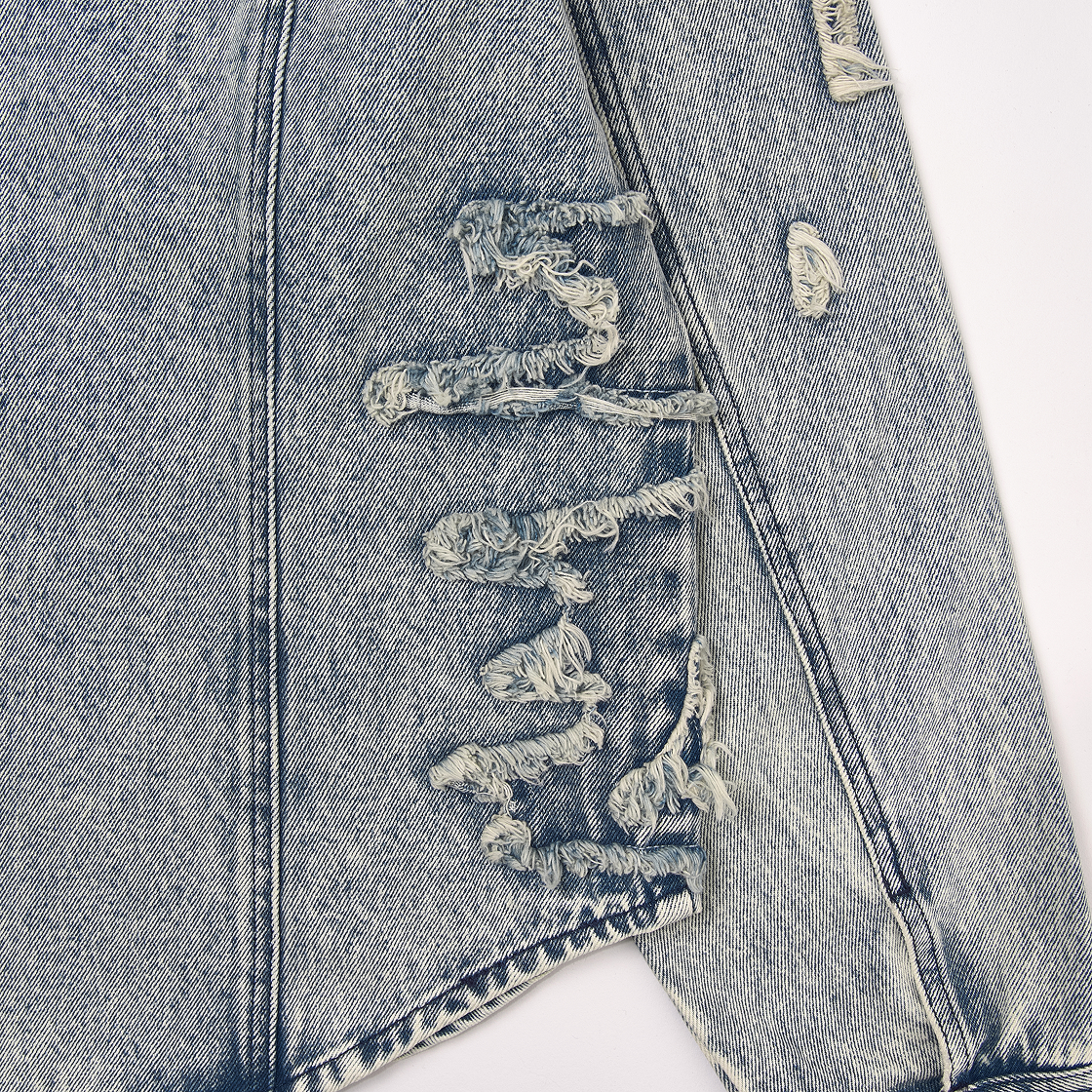 에이치앤엠 x 글렌 마틴스 디스트레스드 룩 데님 셔츠 라이트 데님 블루(H&M x Glenn Martens Distressed Look Denim Shirt Light Denim Blue) - 6