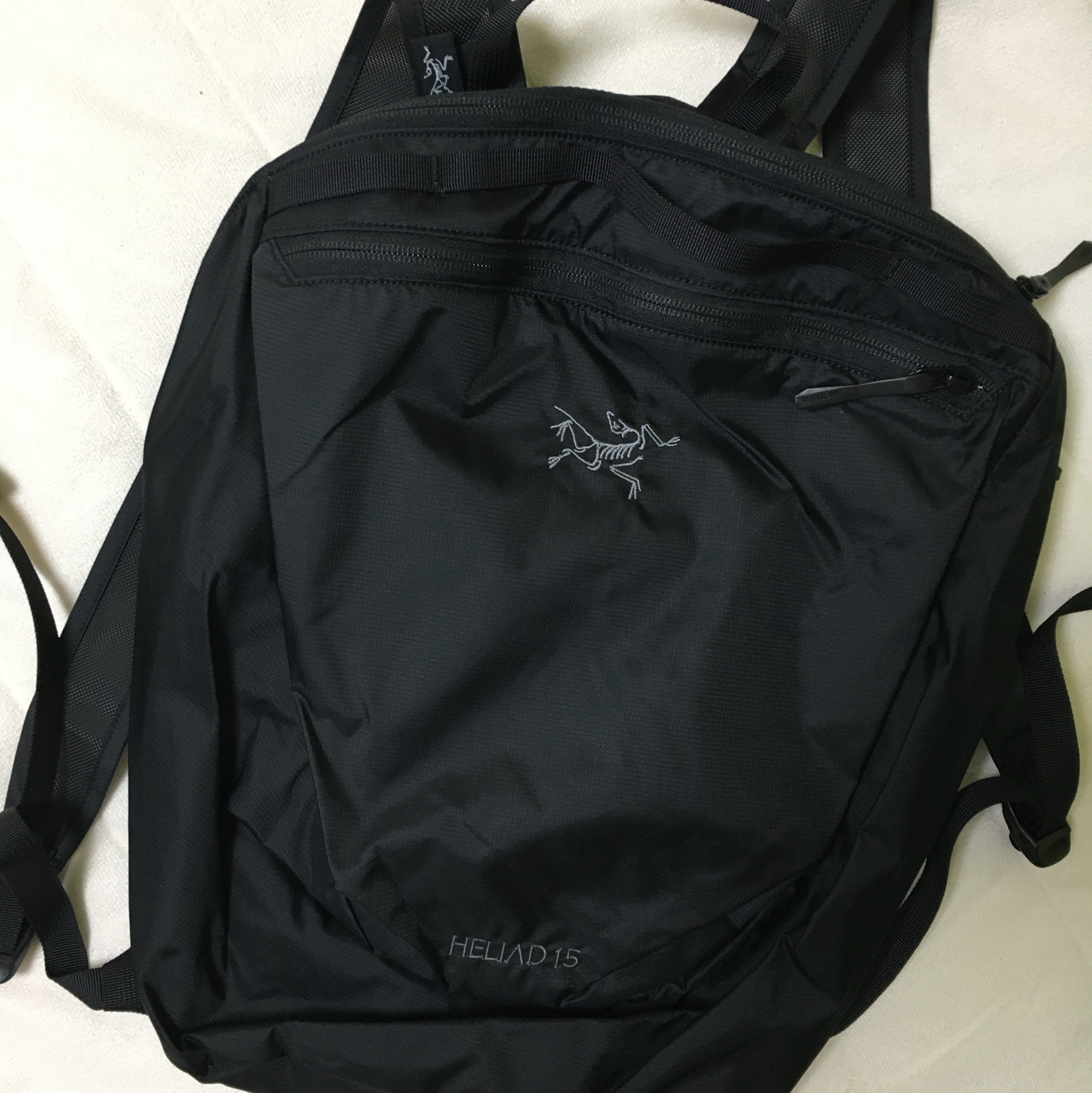Arc'teryx Heliad 15 Backpack Black 착용 스타일