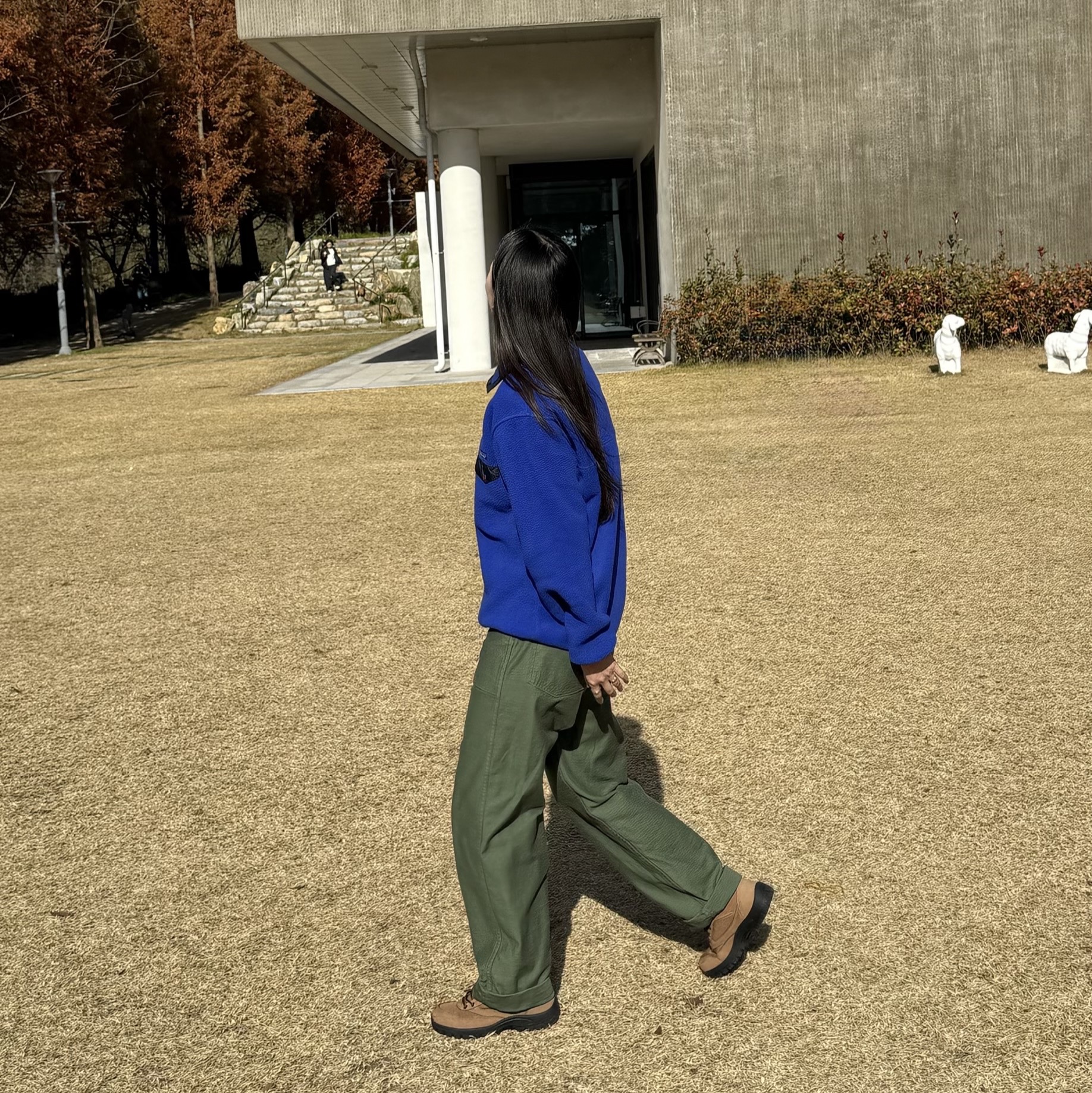 Orslow 5002 US Army Fatigue Pants Green, Porter Tanker Shoulder Bag S Black 착용 스타일 - 4