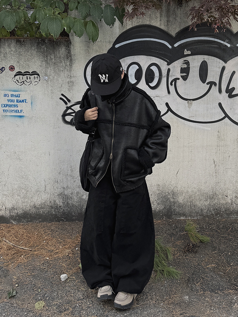 Aoiro 6-Panel Bone A/N Cap Black 착용 스타일 - 1