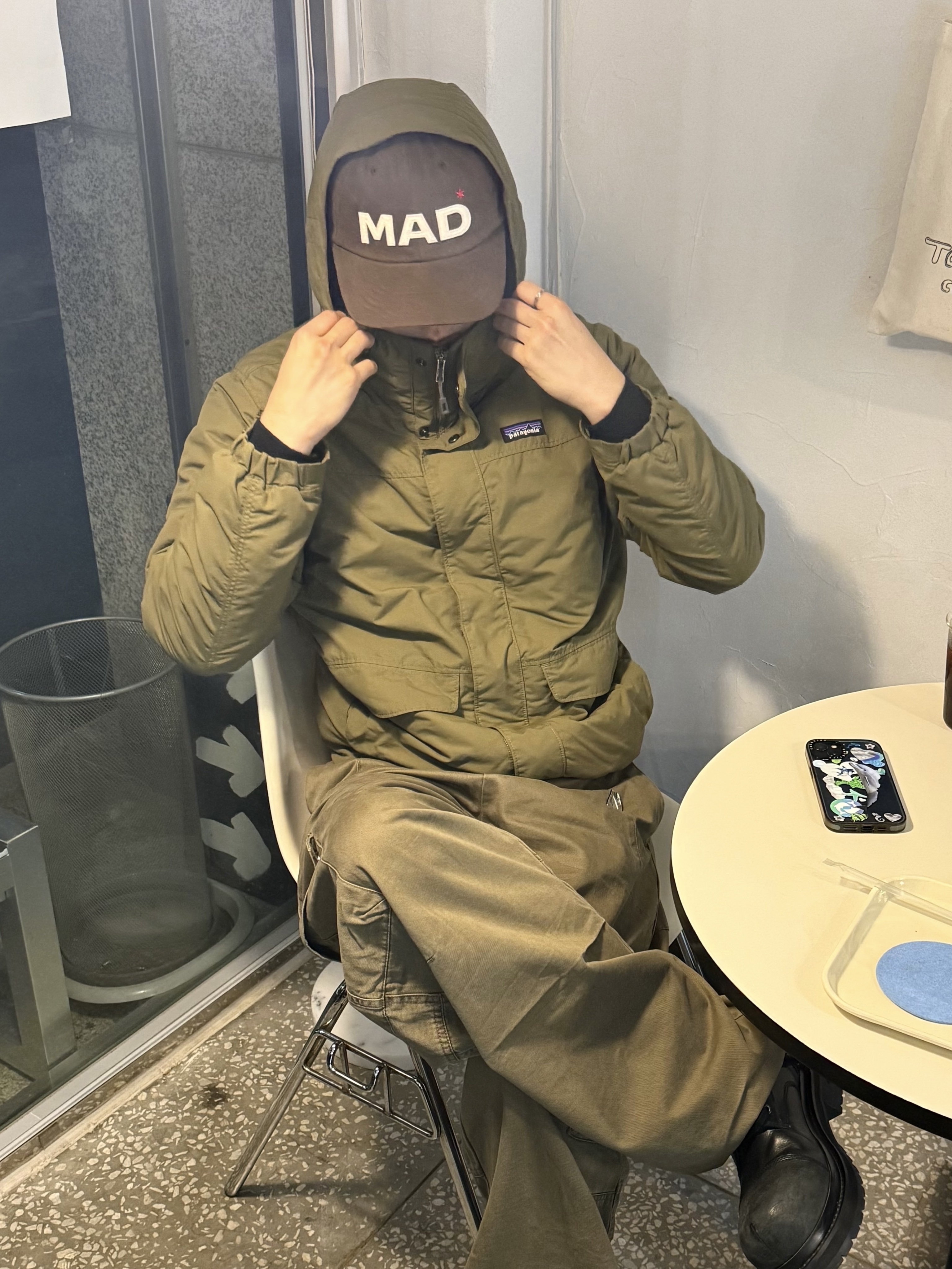 noun Washed Cargo Pants Khaki 착용 스타일 - 6