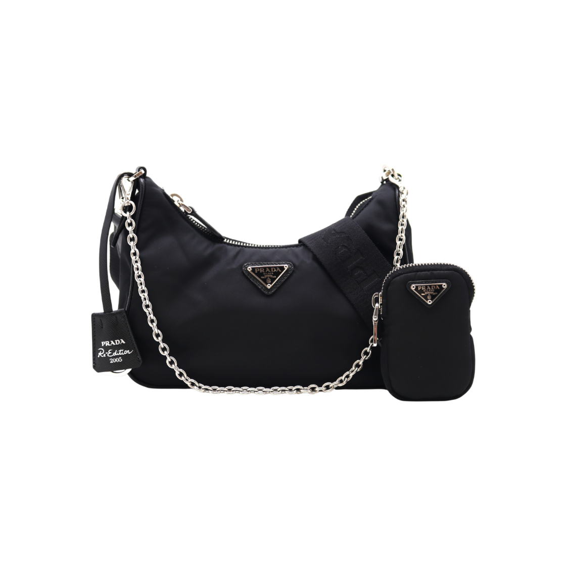 ITF2K6F87UHL Prada Tessuto Chain Shoulder Bag 1BH204