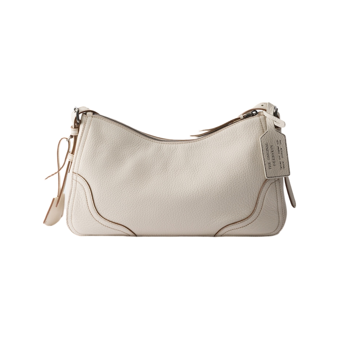 프라다 에이미 라지 레더 숄더백 초크 화이트(Prada Aimee Large Leather Shoulder Bag Chalk White) - 2