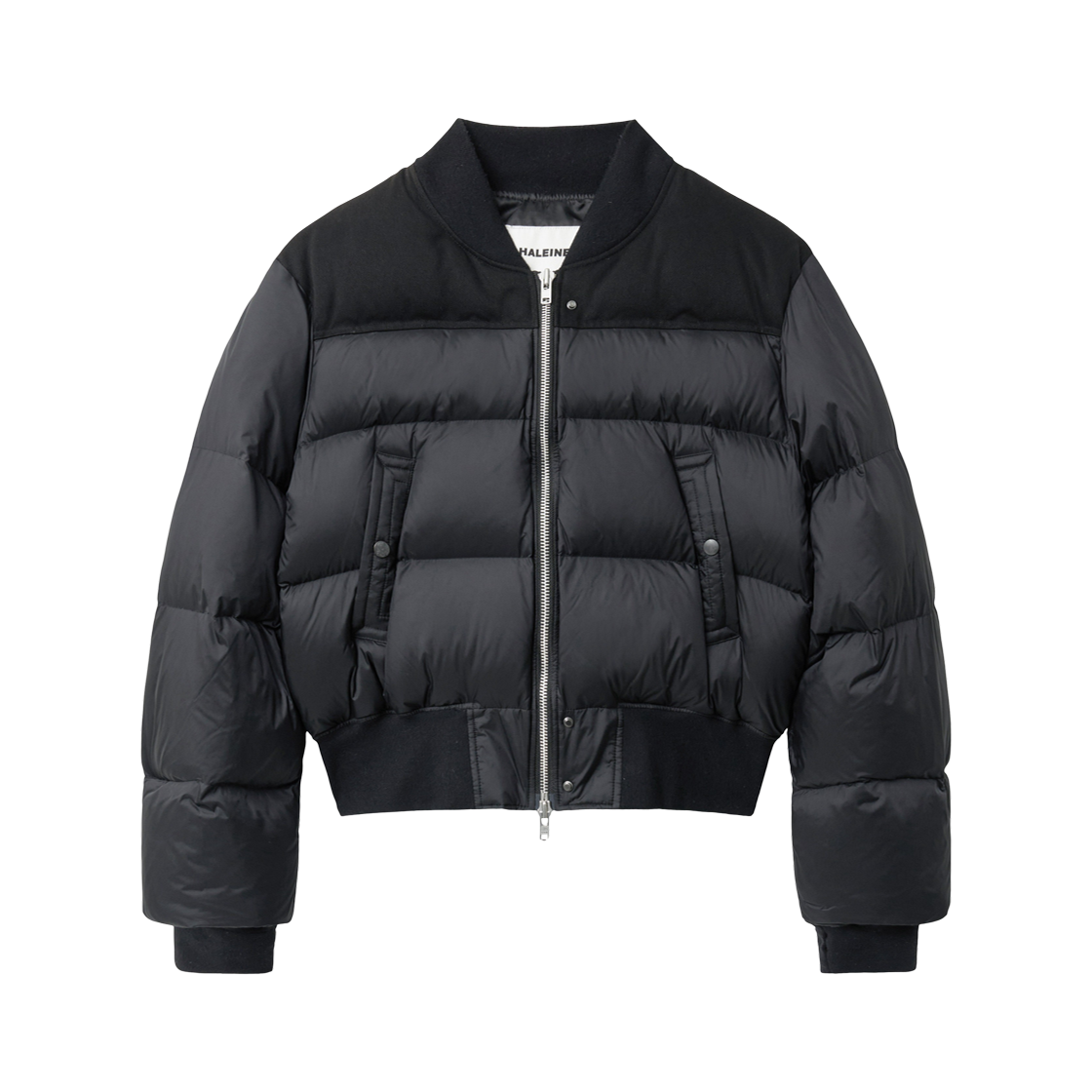 알렌느 크롭드 덕 다운 봄버 자켓 블랙(Haleine Cropped Duck Down Bomber Jacket Black (VJ419))