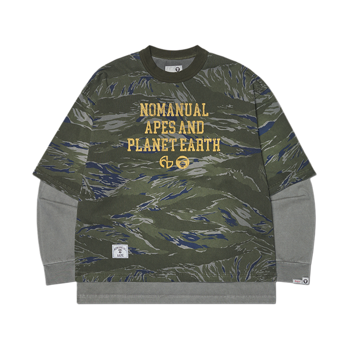 [KREAM 단독] 노매뉴얼 x 에이프 롱 슬리브 티 카모플라주([KREAM 단독] NOMANUAL x AAPE Long Sleeve Tee Camouflage)