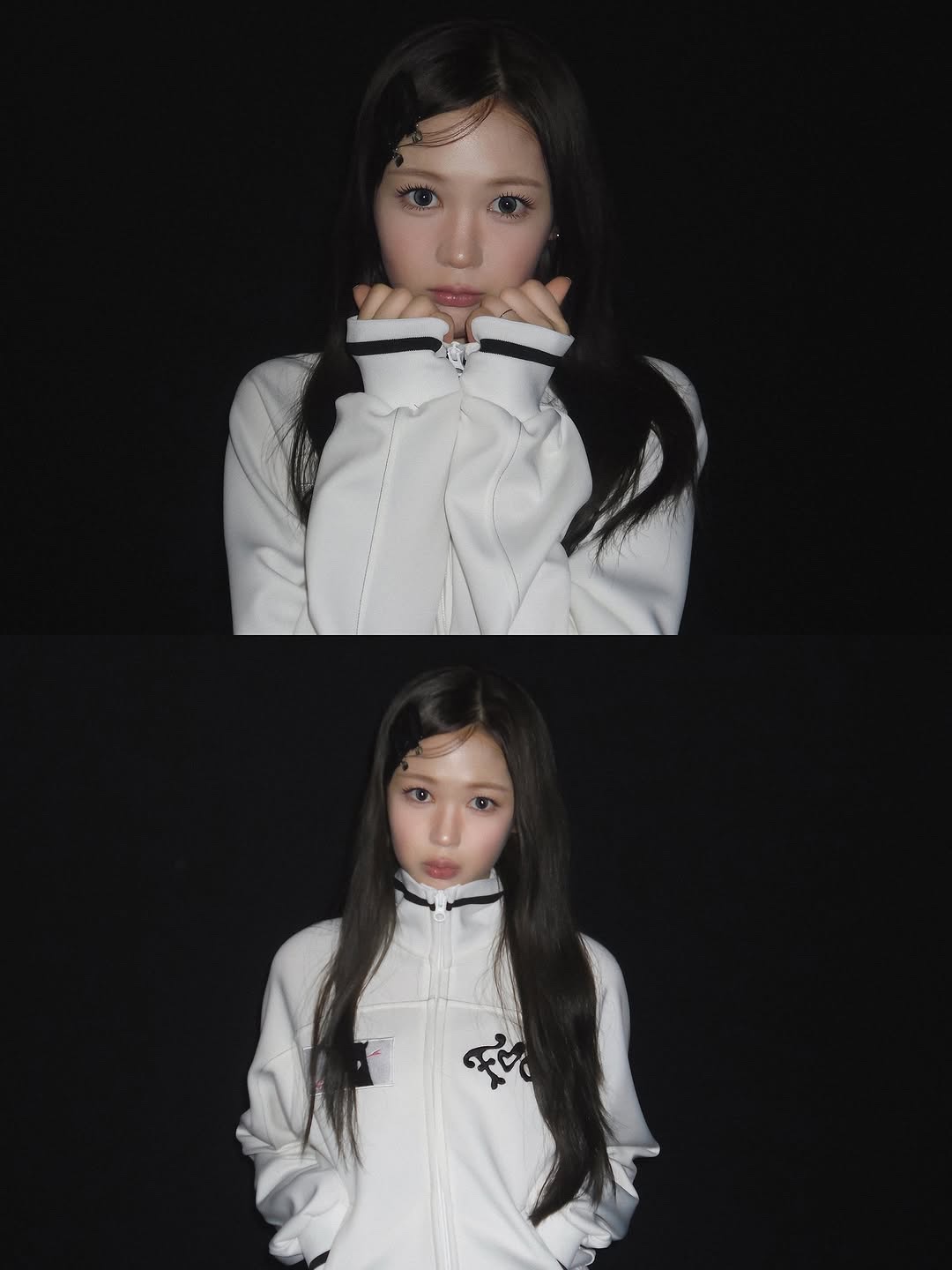 Bonnae Patch track jacket Black, Bonnae Patch track jacket White 착용 스타일 - 1