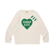 Human Made Human Hope Heart Knit Sweater White