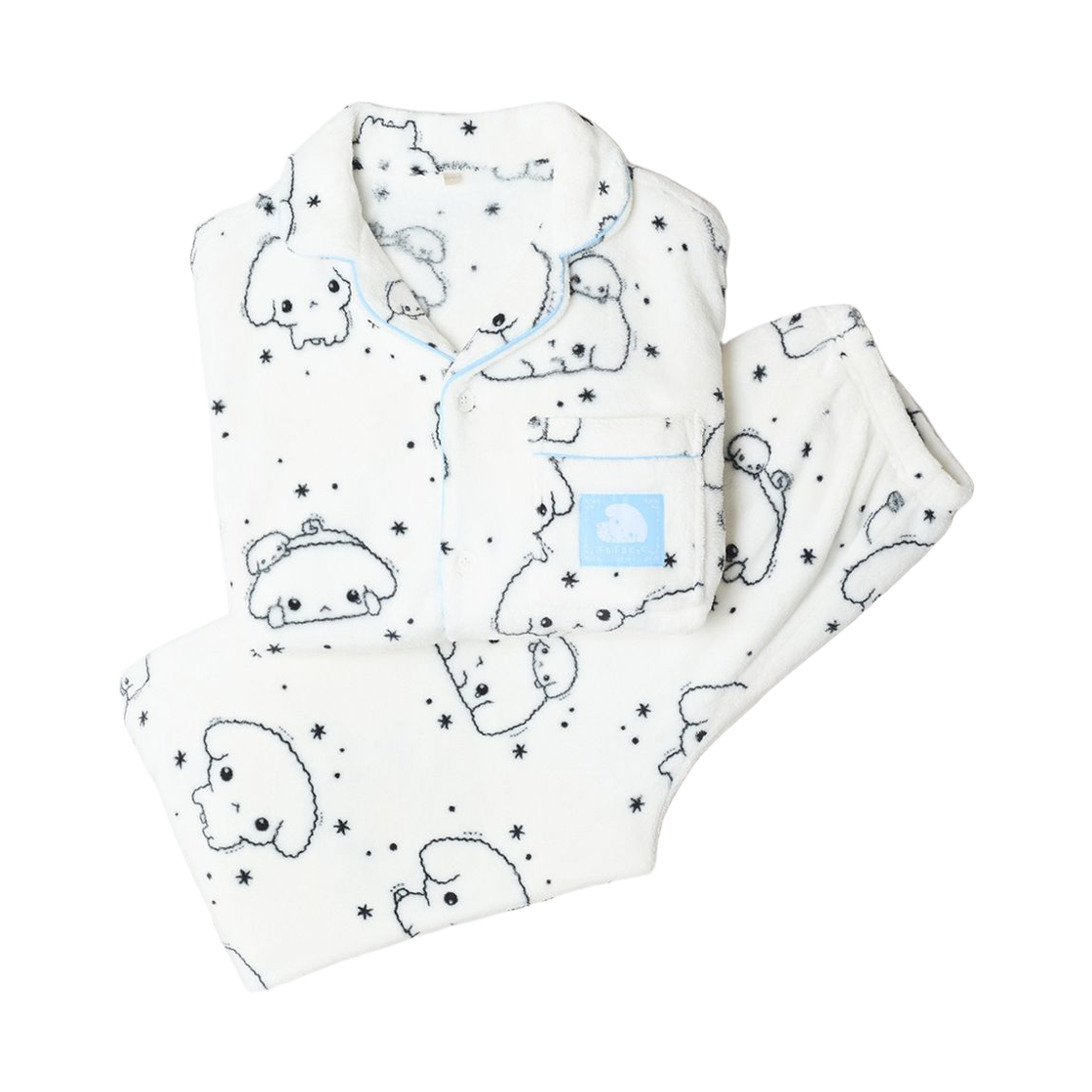 스파오 x 부르 부르 도그 수면 파자마 세트 화이트(Spao x Buru Buru Dog Sleep Pajama Set White)