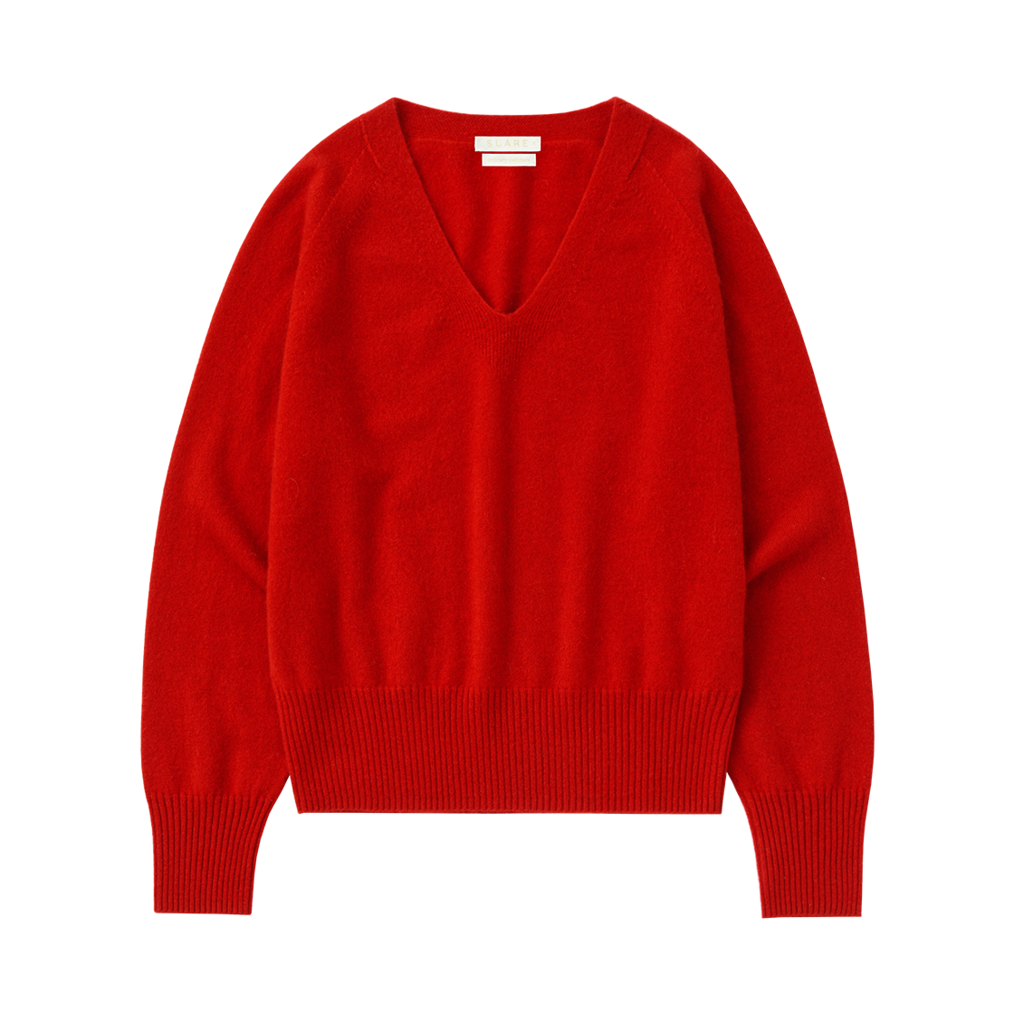 SBDAWLKN031RD [예약배송] Suare women cashmere 100 wholegarment v neck knit lip red
