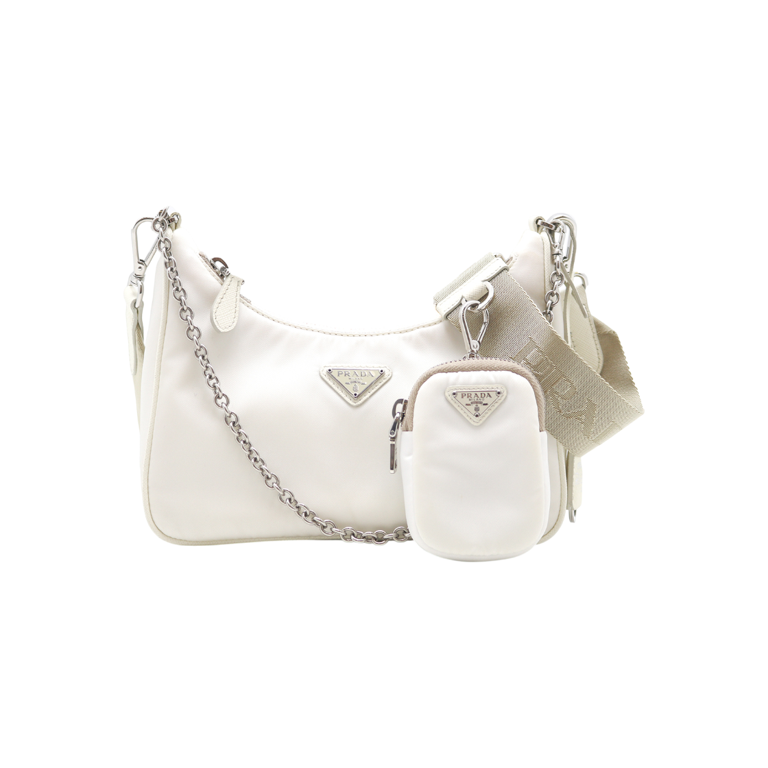 ITJ55DHNABMO Prada Tessuto Chain Shoulder Bag 1BH204