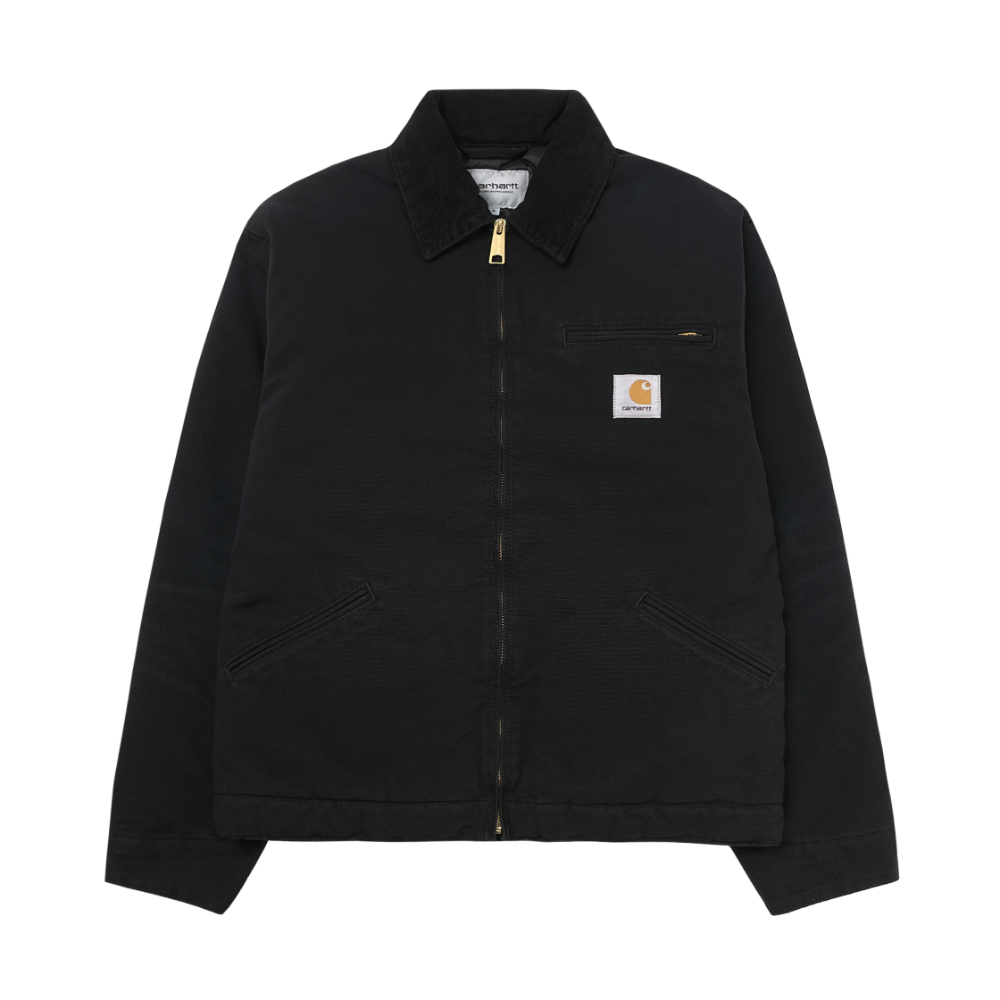 칼하트 WIP 오가닉 디어본 캔버스 OG 디트로이트 자켓 블랙 에이지드 캔버스 - 윈터(Carhartt WIP Organic Cotton Dearborn Canvas OG Detroit Jacket Black Aged Canvas - Winter)