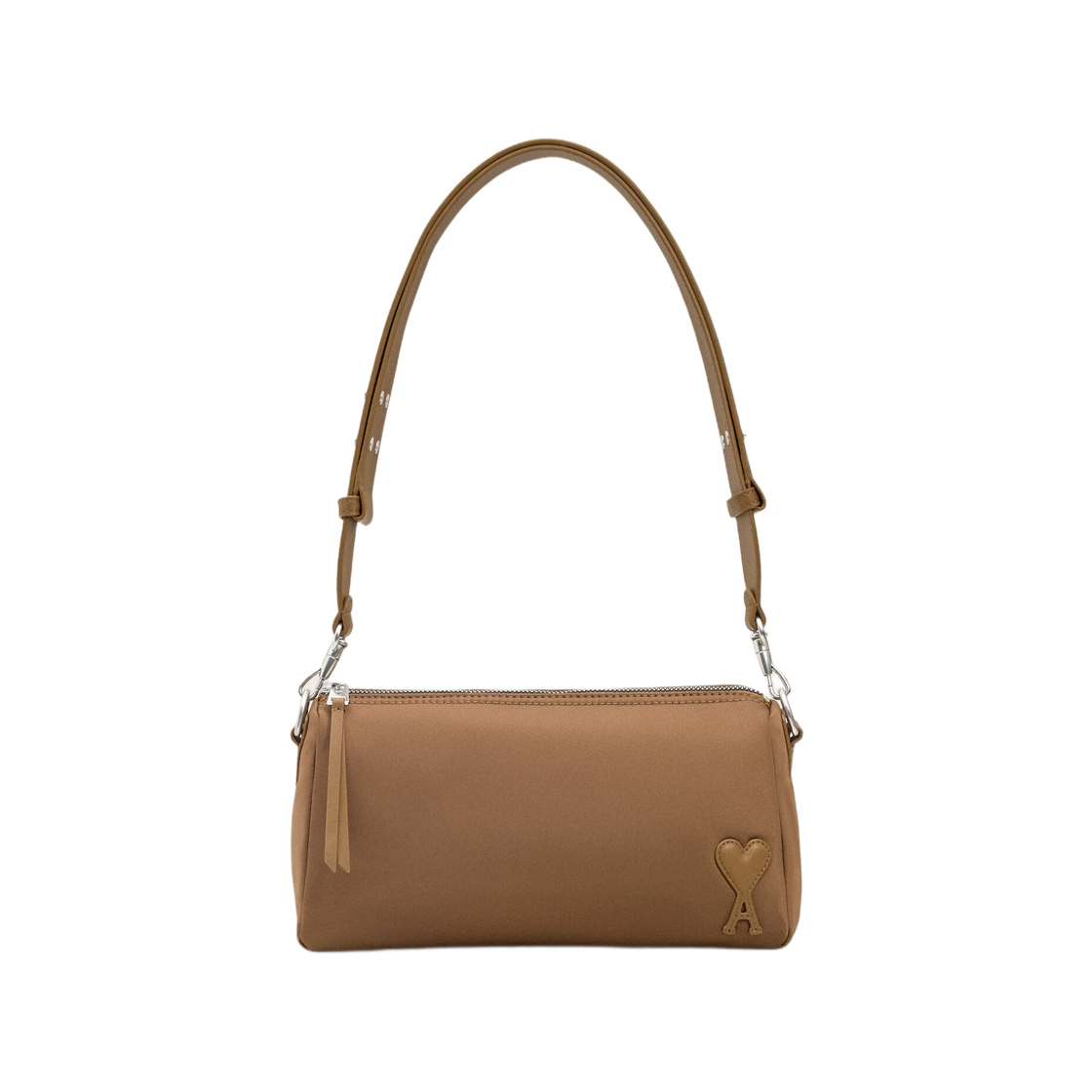 ULL707-AW0001-216 AMI de Coeur Nylon Canvas Marcel Bag Hazelnut