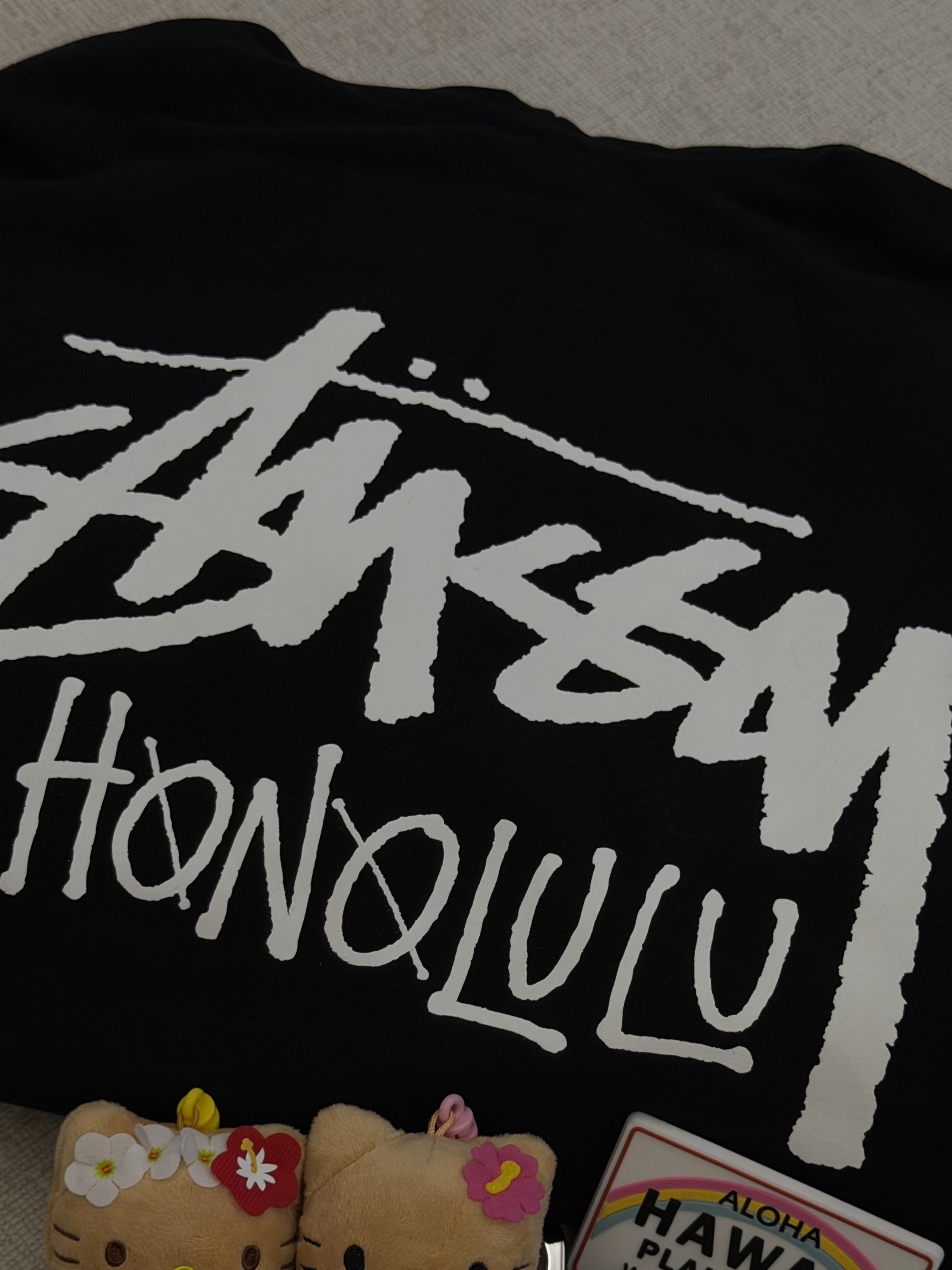 Stussy Stock Honolulu Zip Hoodie Black 착용 스타일 - 2