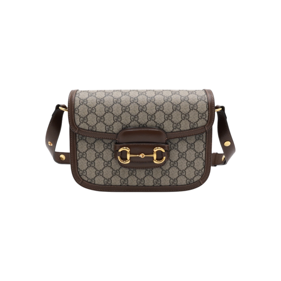 ITSMF8EP3MMQ Gucci 1955 Horsebit Shoulder Bag in GG Supreme Canvas