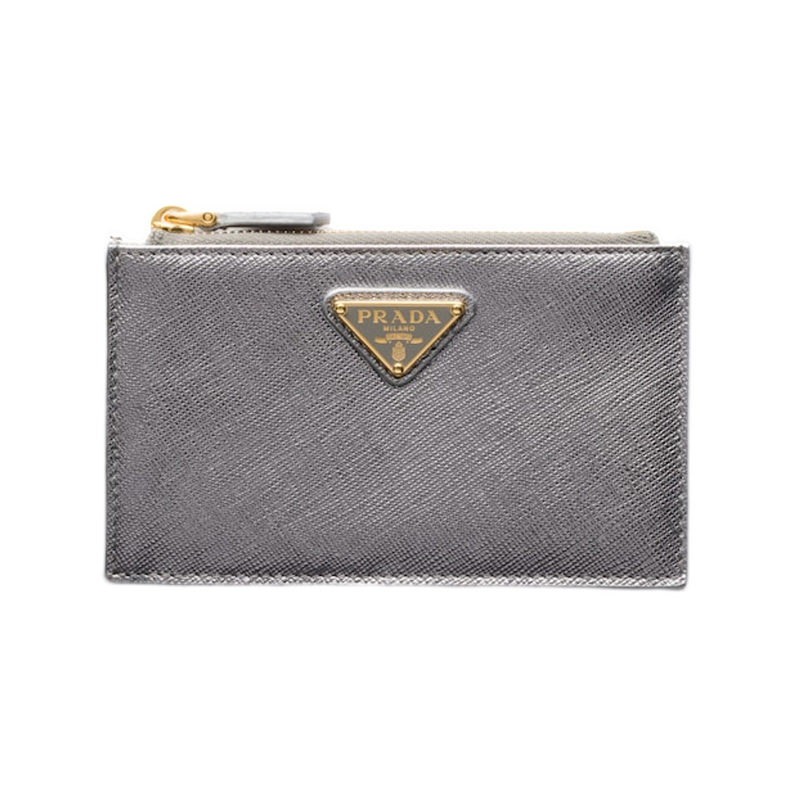 프라다 사피아노 레더 카드 홀더 크롬(Prada Saffiano Leather Card Holder Chrome) - 1