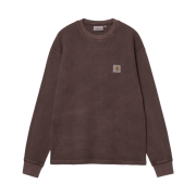 Carhartt WIP Long Sleeve Vista Waffle T-Shirt Palisander Garment Dyed