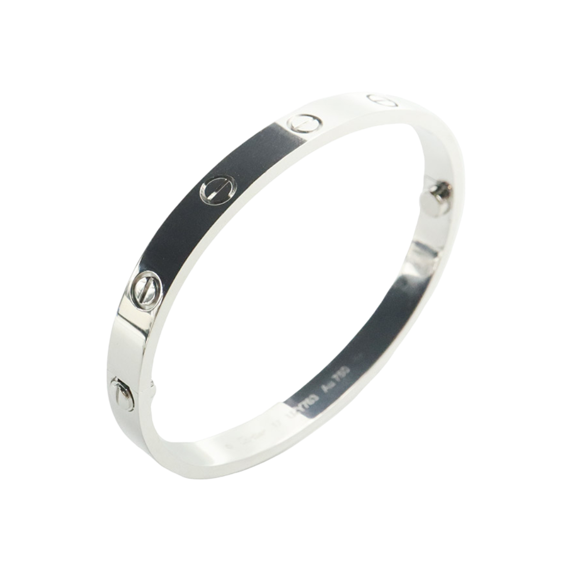 ITME4IPIDSGV Cartier B6035419 18K White Gold Love Bracelet Size 17