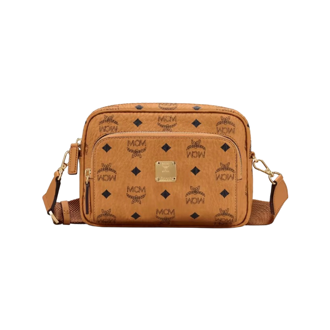 MMREATA05CO001 MCM Aren Small Crossbody Bag in Visetos Cognac