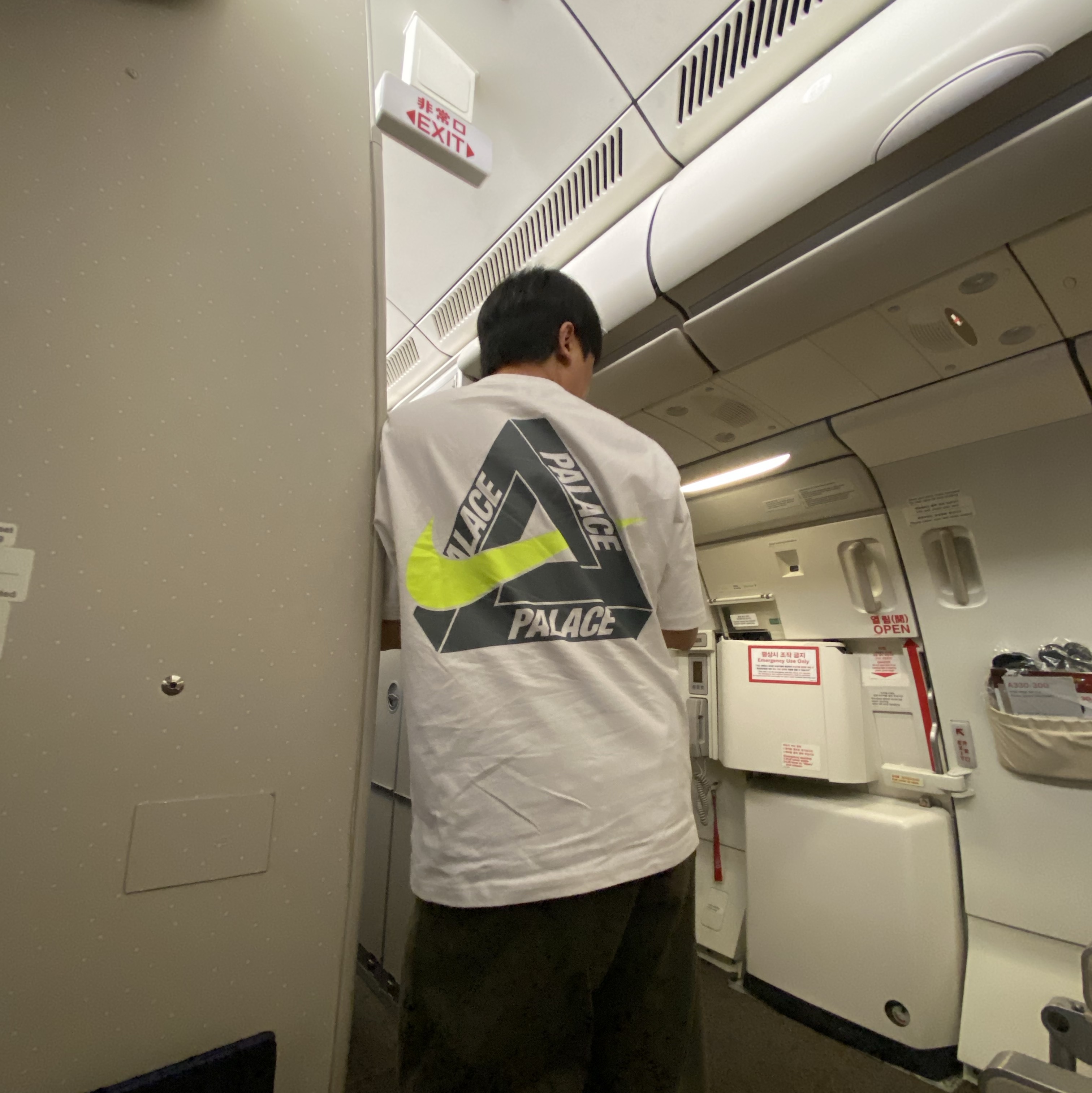 Palace x Nike Tri Swoosh T-Shirt White - 25FW 착용 스타일