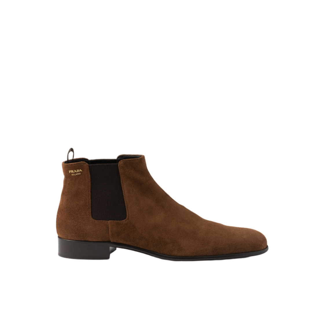 1T301O-054-F0324 (W) Prada Suede Booties Cocoa Brown
