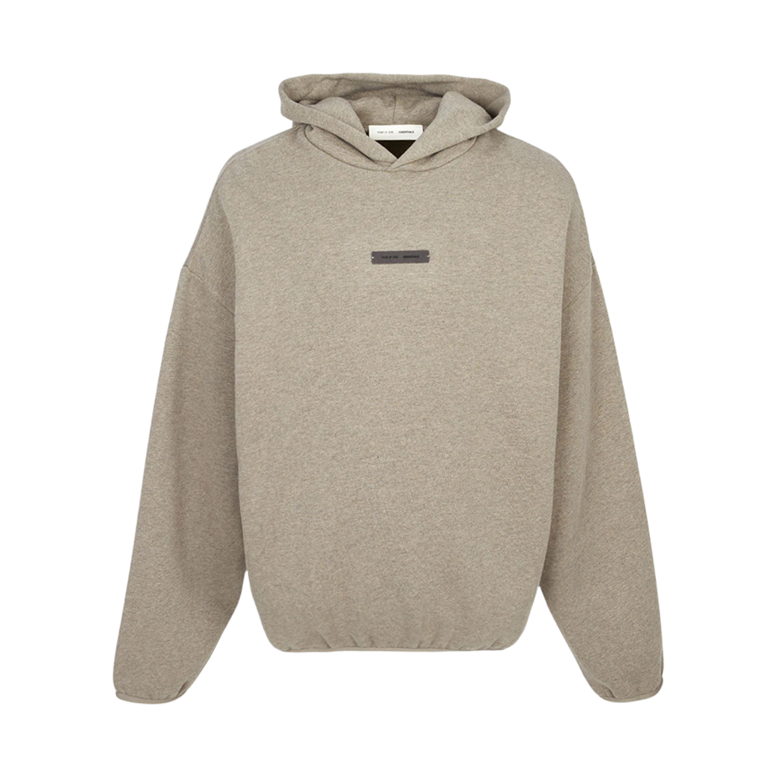 - Essential Fleece Hooded Sweatshirt Grey Beige - 25FW