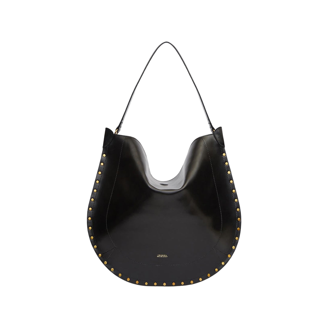 PP0200FA-B2C02M-01BK Isabel Marant Oskan Hobo Soft Calfskin Leather Shoulder Bag Black - 25SS