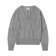 Suare women cashmere 100 wholegarment v neck knit l melange