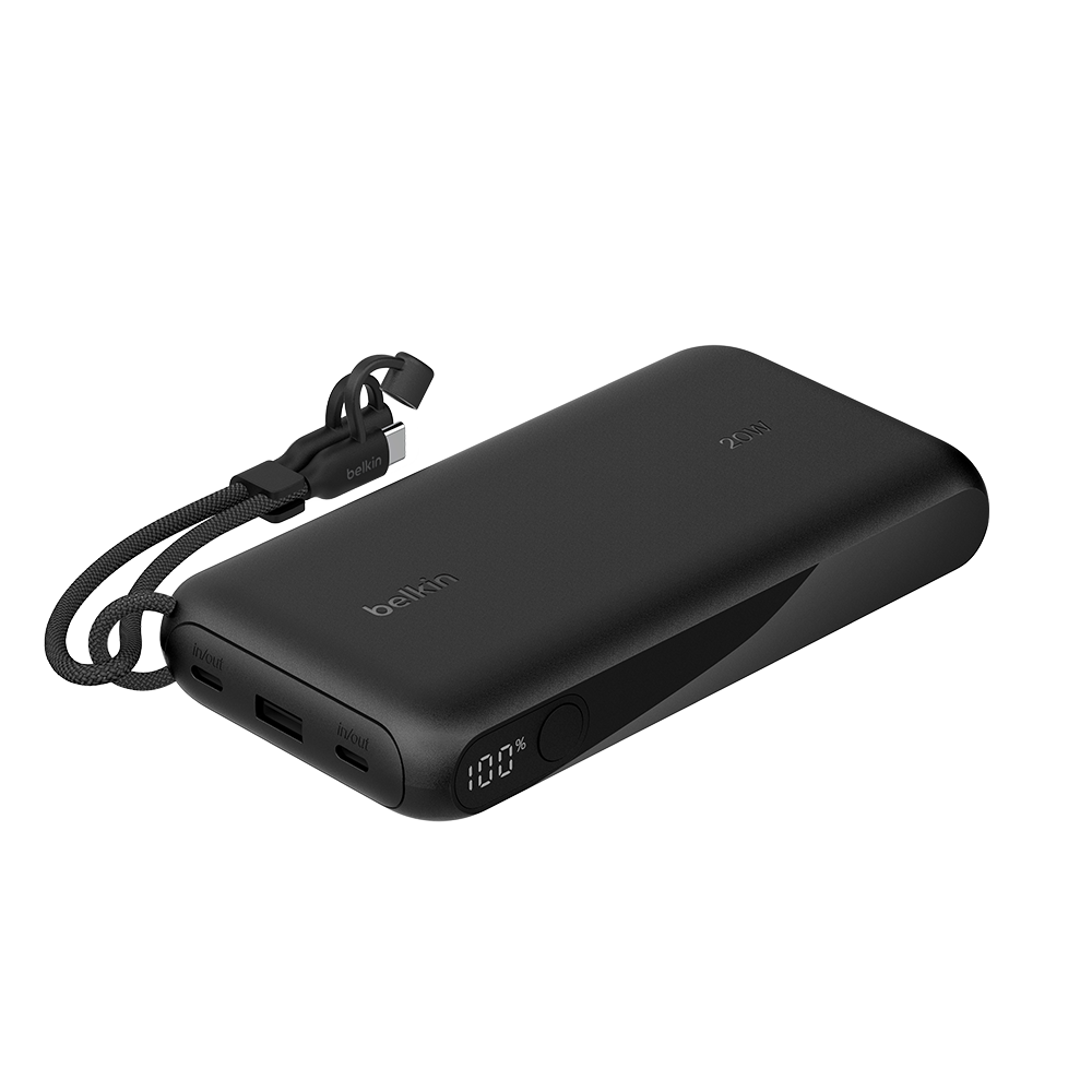 벨킨 20W 20000mAh 디스플레이 고속 충전 보조배터리 BPB028 블랙(Belkin 20W 20000mAh Display Quick charge battery BPB028 Black)