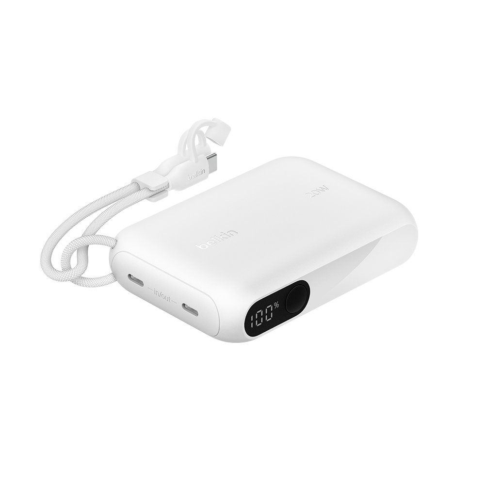 벨킨 20W 10000mAh 디스플레이 고속 충전 보조배터리 BPB027 화이트(Belkin 20W 10000mAh Display Quick charge battery BPB027 White)
