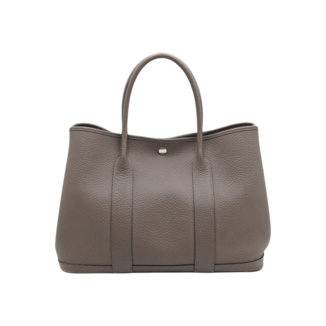 ITD7P2TO9GGJ Hermes Garden Party 36 Tote Bag in Gris asphalt Country leather with Silver Hardware