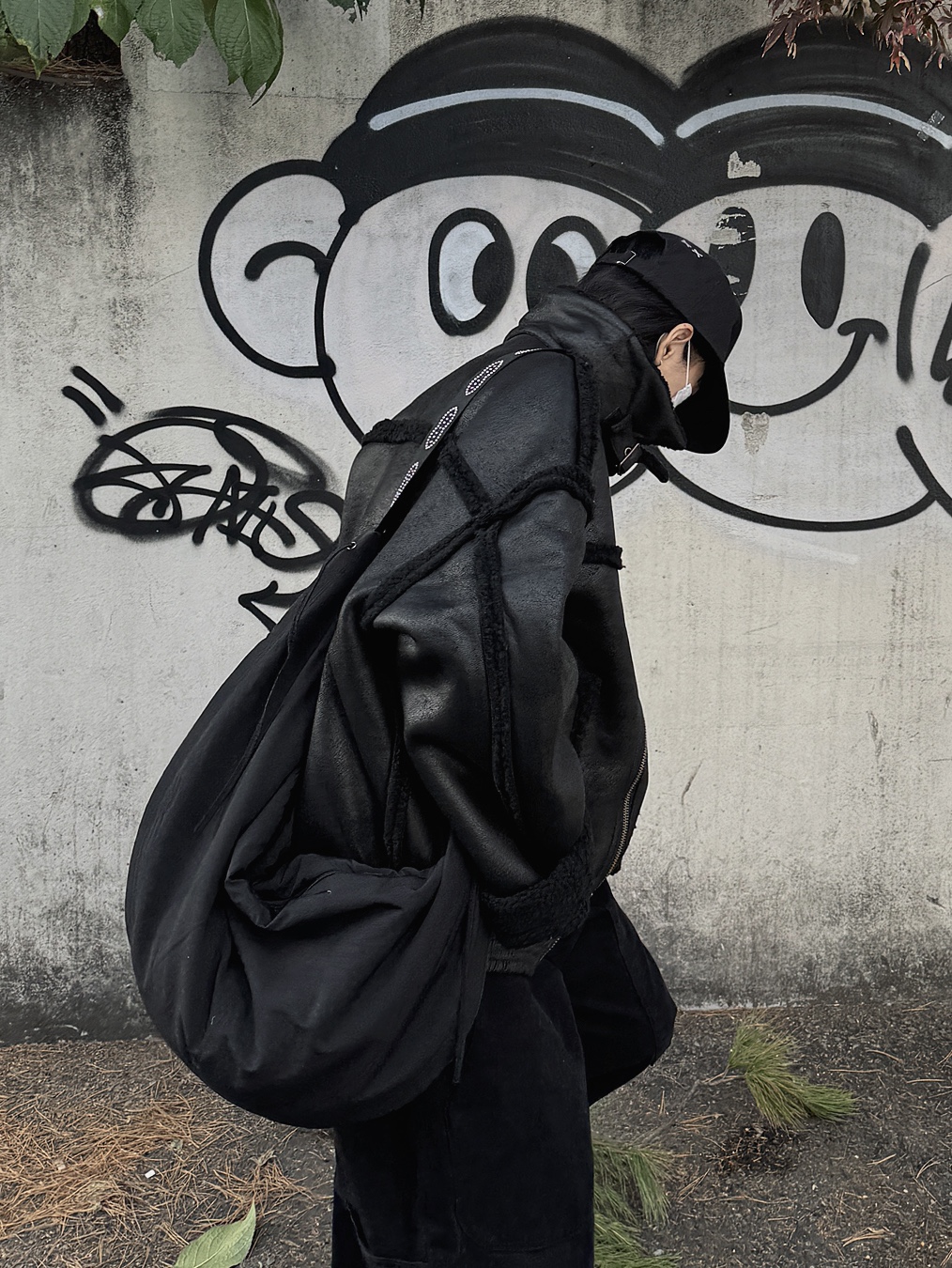 Aoiro 6-Panel Bone A/N Cap Black 착용 스타일 - 6