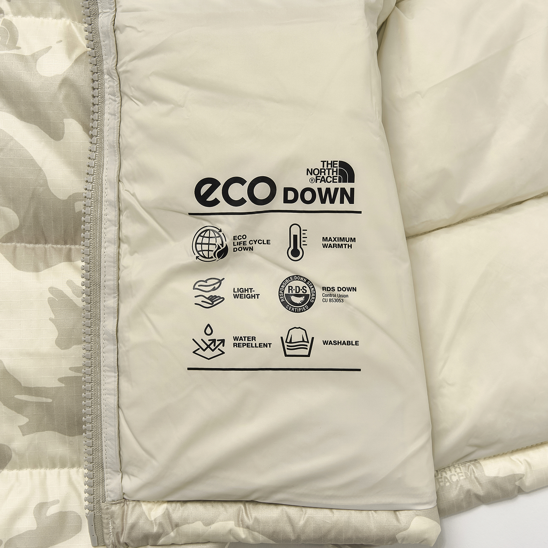 노스페이스 화이트 라벨 노벨티 눕시 다운 자켓 프린트 크림(The North Face White Label Novelty Nuptse Down Jacket P Cream) - 8