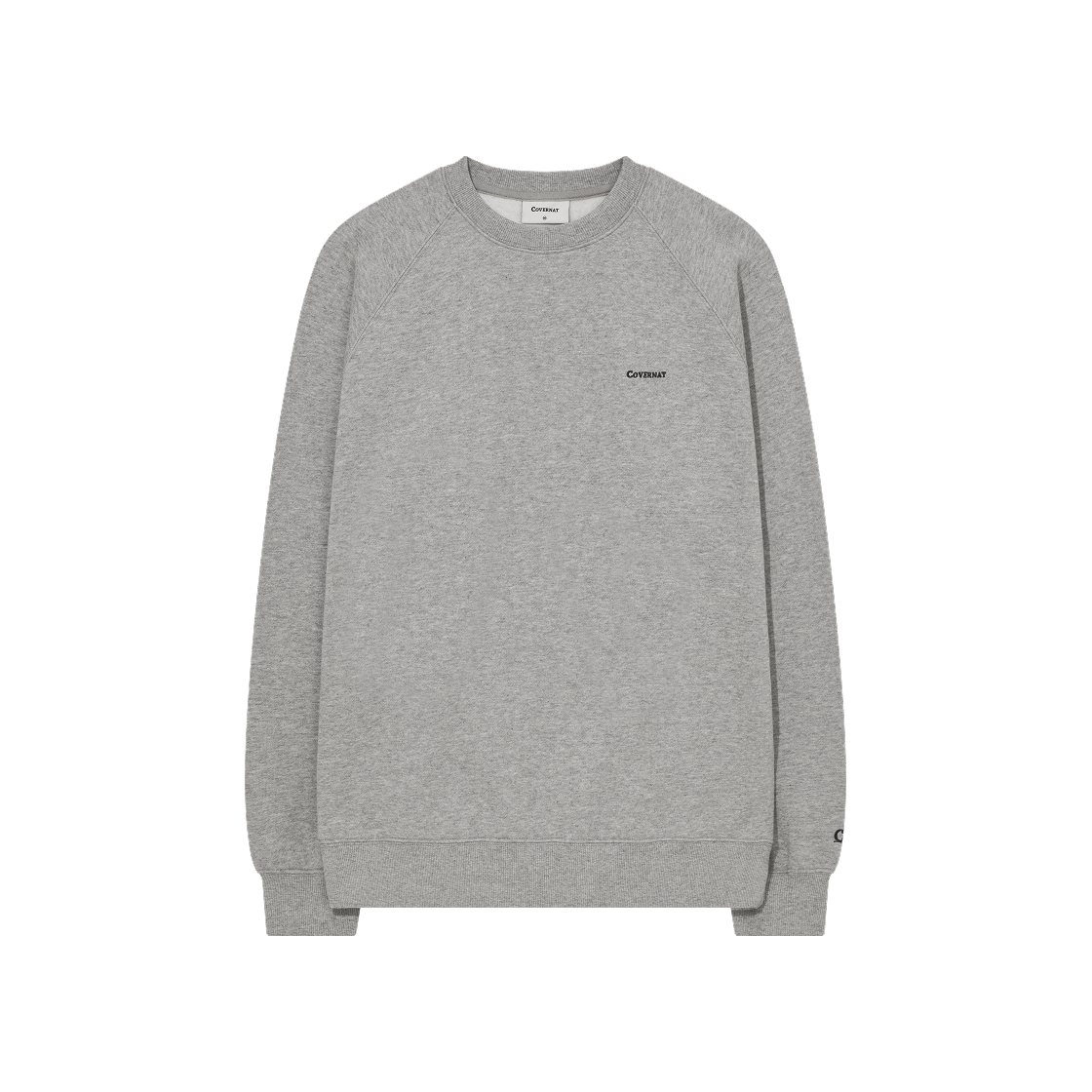 CO2503CR04MG Covernat Small Logo Brushed Sweatshirt Melange Gray