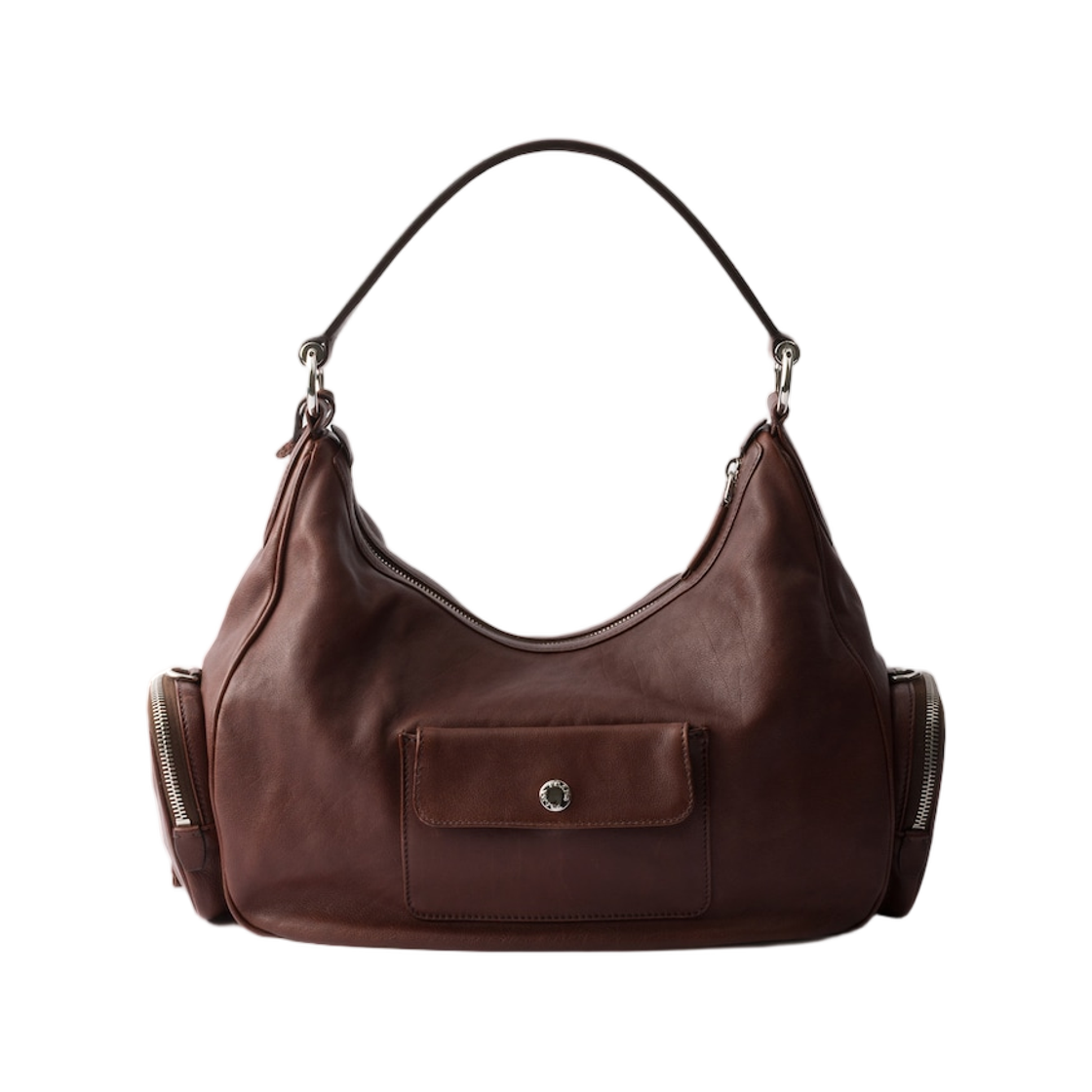 프라다 미디움 워시드 레더 백 코코아 브라운(Prada Medium Washed Leather Bag Cocoa Brown) - 2