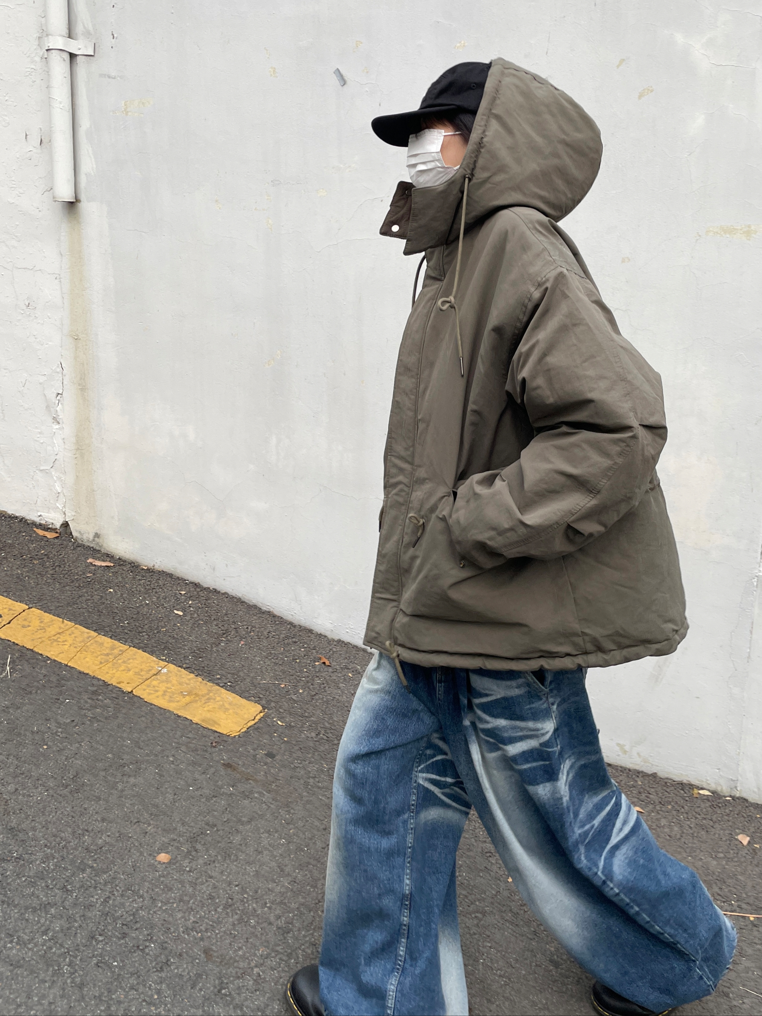 Supreme Denim Camp Cap Black - 24SS 착용 스타일 - 5