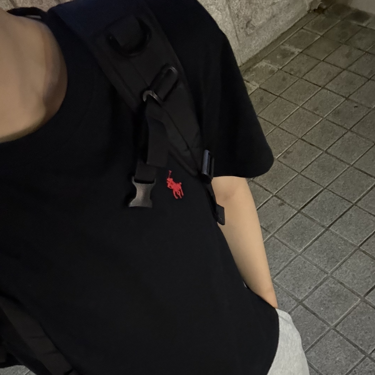 [30%적립] Polo Ralph Lauren Custom Slim Crewneck T-Shirt Black 착용 스타일
