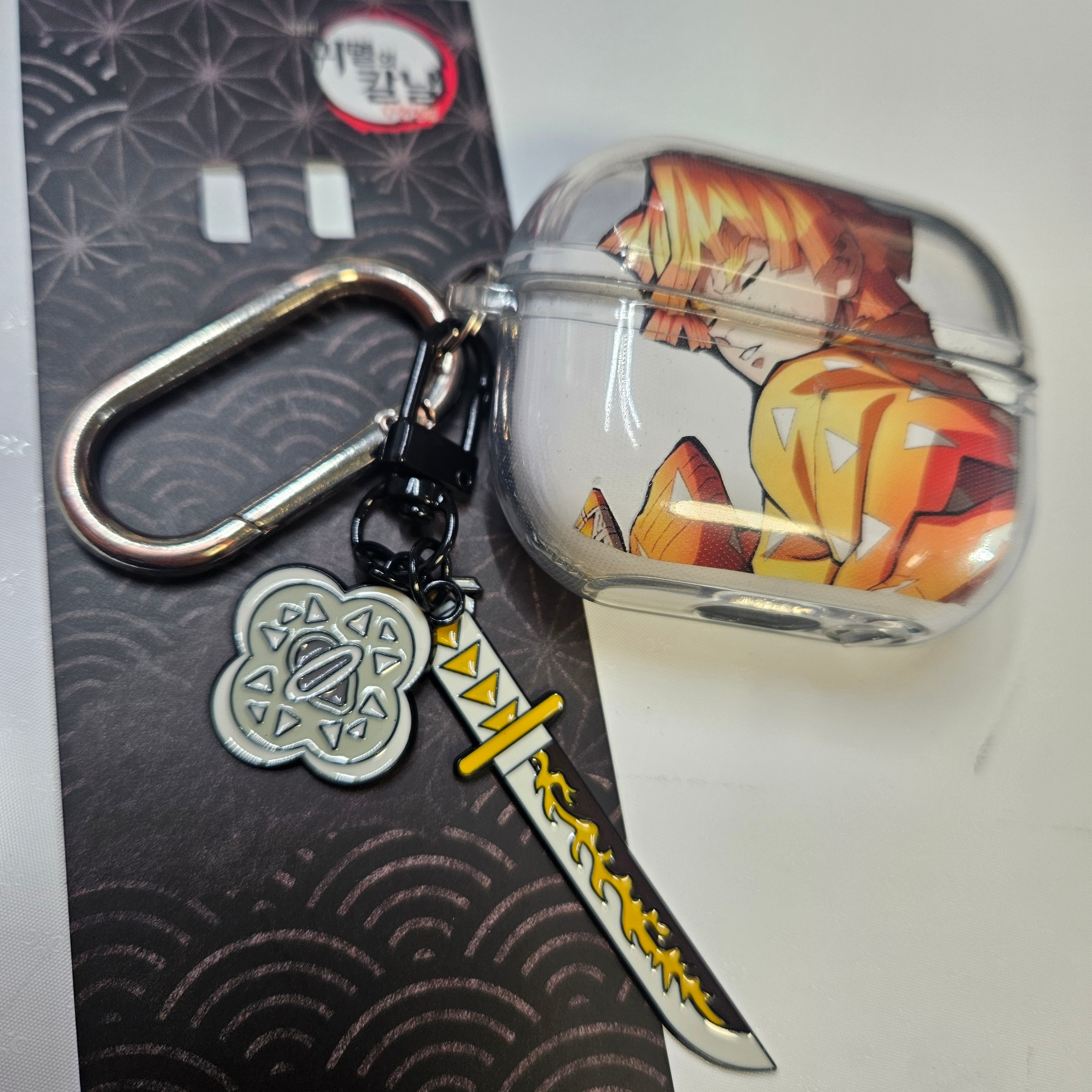 Demon Slayer Kimetsu No Yaiba Nichirin Sword Keyring Agatsuma Zenitsu 착용 스타일 - 2
