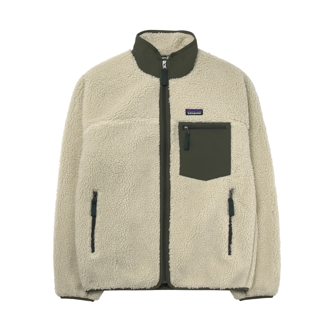 파타고니아 클래식 레트로X 플리스 자켓 다크 내츄럴 W 베이슨 그린(Patagonia Classic Retro-X Fleece Jacket Dark Natural W Basin Green)