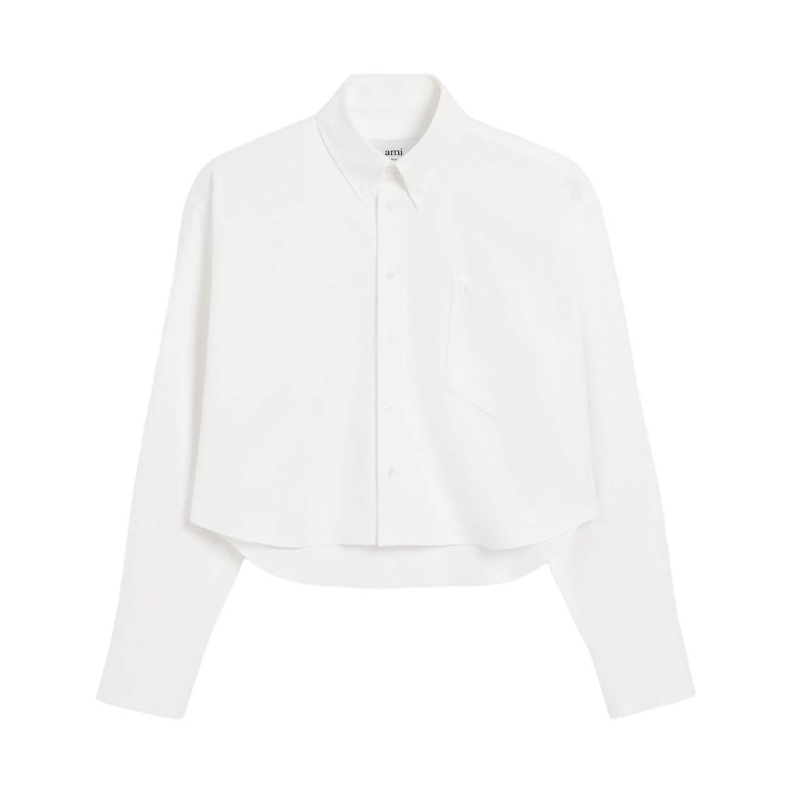 FSH770-CO0031-168 (W) AMI de Coeur Cropped Oversized Shirt Natural White