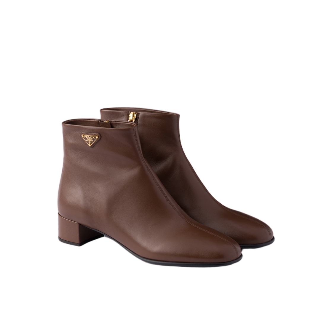 (W) 프라다 나파 레더 부티 코코아 브라운((W) Prada Nappa Leather Booties Cocoa Brown) - 2