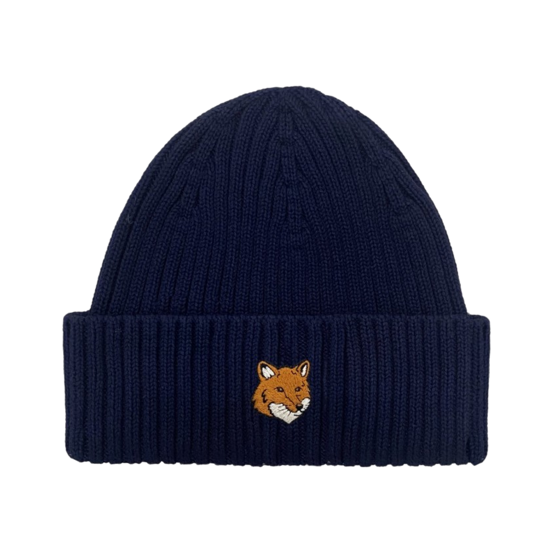 PM06111KT1140-0413 Maison Kitsune Fox Head Beanie Classic Navy