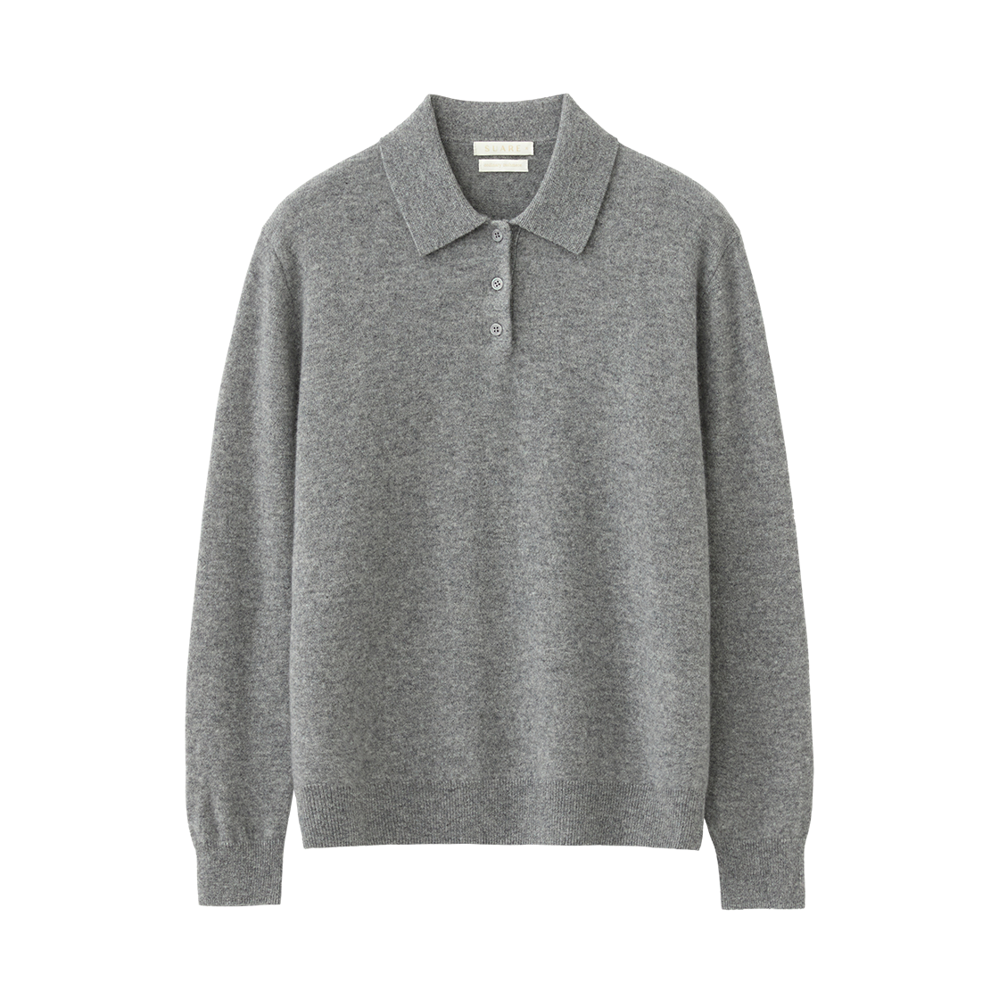 SBE3CK03WMG Suare women cashmere 100 button collar knit melange