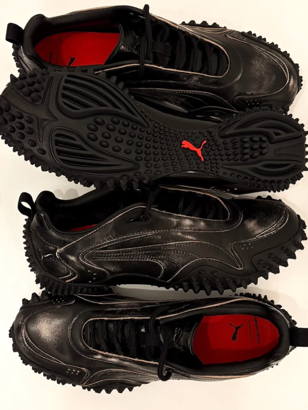 Puma Mostro Leather Sneakers Black, Puma Mostro Archive Black Strong Gray 착용 스타일 - 5