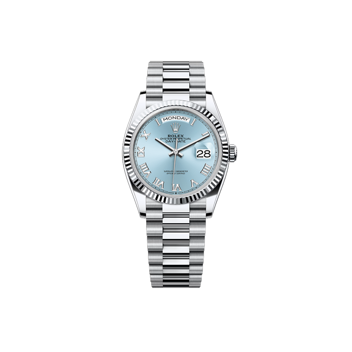 ITB8VBMGIVBW Rolex Day-Date 36 Ice Blue Roman President No. 6905