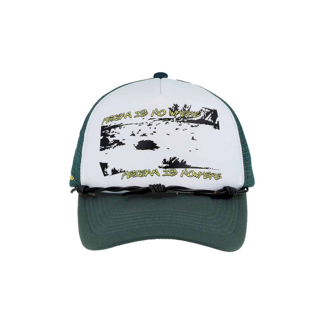 HIS25AW001CGRE Heisan Nowhere Rope Trucker Cap - Green