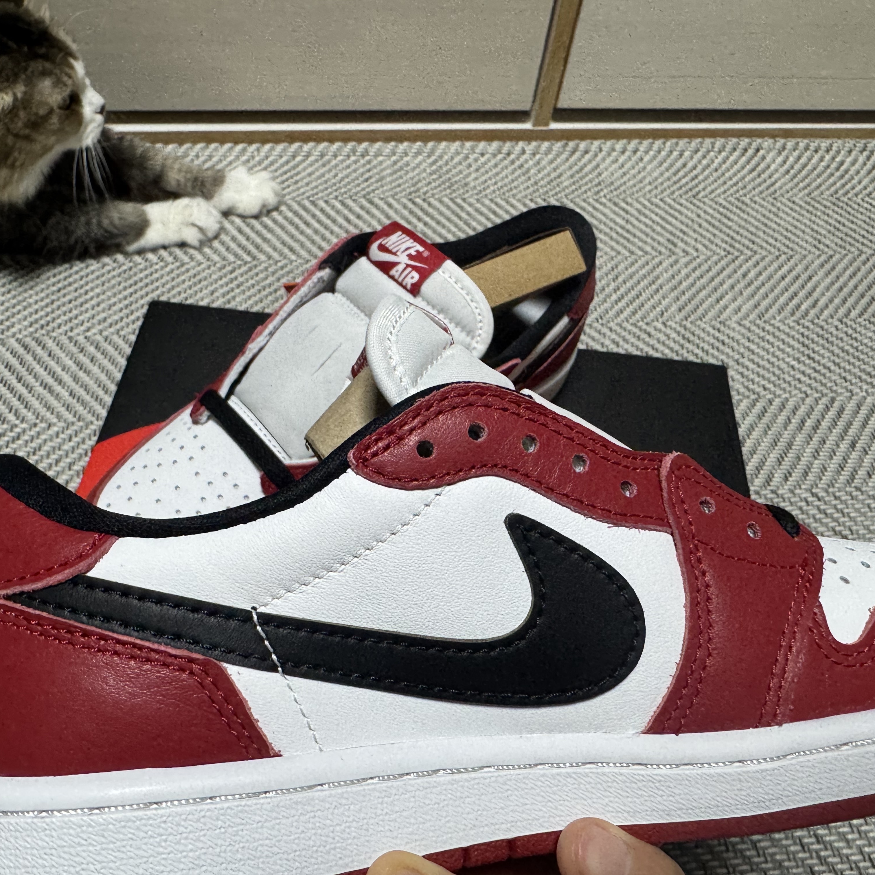 Jordan 1 Retro Low OG Chicago 착용 스타일 - 5